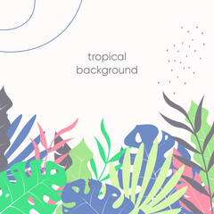 tropical background with place for text
