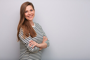 Obraz premium Smiling woman isolated portrait