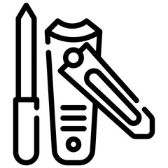 NAIL CLIPPERS line icon,linear,outline,graphic,illustration
