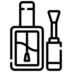 NAIL POLISH line icon,linear,outline,graphic,illustration
