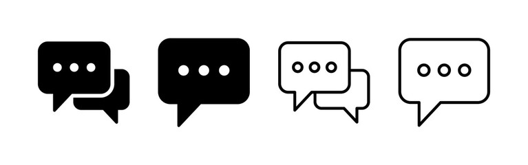 Chat icon vector. speech bubble sign and symbol. comment icon. message