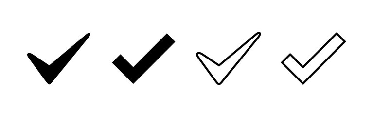 Check mark icon vector. Tick mark sign and symbol