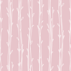 Seamless pattern - grunge brush strokes in pastel pink tones. Abstract vector illustration. Suitable for wrapping paper, various textiles, and as a background for printing.