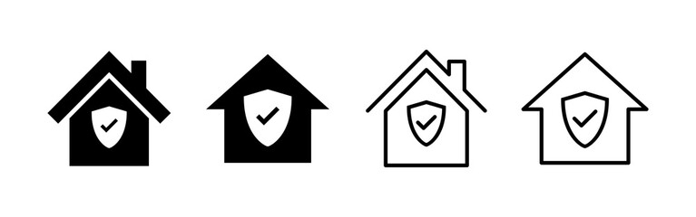 home insurance icon vector. home protection sign and symbol