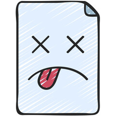 Fototapeta premium Damaged File Icon