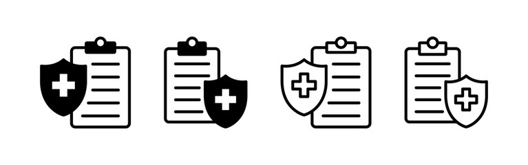 Medical insurance icon vector. health insurance sign and symbol