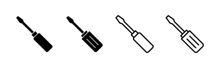Screwdriver icon vector.tools sign and symbol