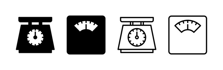 Scales icon vector. Weight scale sign and symbol