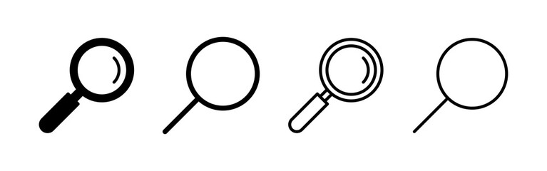 Search icon vector. search magnifying glass sign and symbol