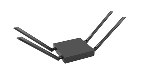 Fototapeta premium Wireless Wi-fi Router with antennas