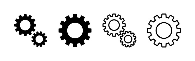 Setting icon vector. Cog sign and symbol. Gear Sign