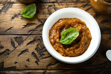 Traditional homemade roasted vegetables dip