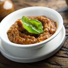 Traditional homemade roasted vegetables dip