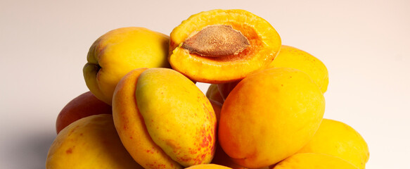 apricot pineapple variety, on a white background