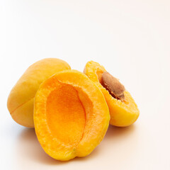 apricot pineapple variety, on a white background