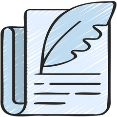 Feather Writing Paper Icon