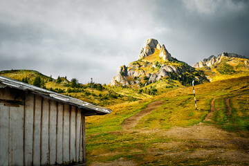 mountain hut in the mountain