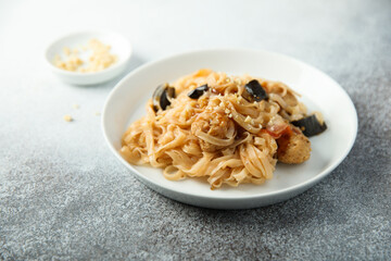 Traditional homemade Pad Thai noodles