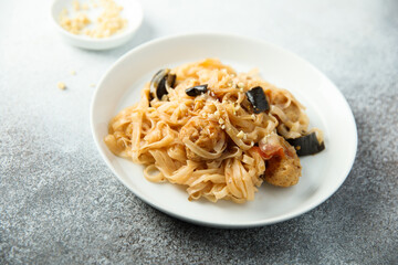Traditional homemade Pad Thai noodles