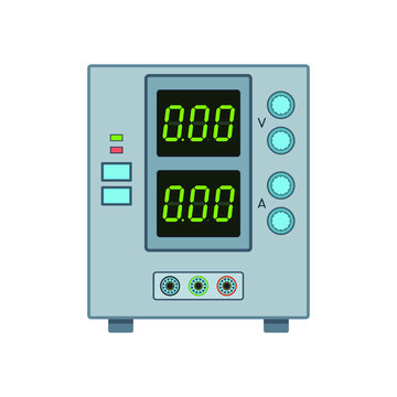 Vector illustration of laboratory power supply