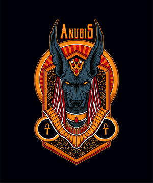 Anubis vector illustration detailed and easy to edit