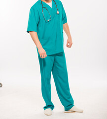 person in medical uniform medicine health pharmaceutics concept