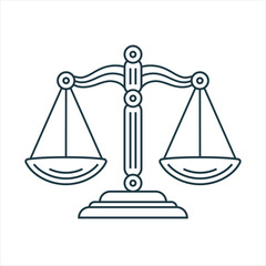 Scale. Justice scales abstract symbol. Weight Scale. Balance and judgment inspiration concept. Part of set.