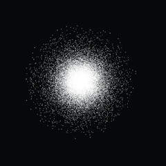 Circle Brush Stroke Border Frame . Grunge star Element for your Design . Star logo . Noise texture .Dispersion effect .Vector illustration