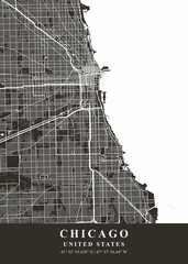 Chicago - United States Wolf Plane Map