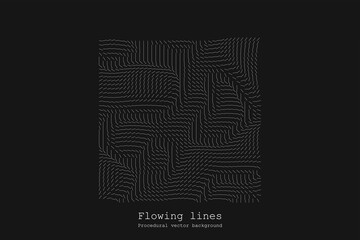 Abstract Line Matrix Pattern. Noise Flow Dynamic.
