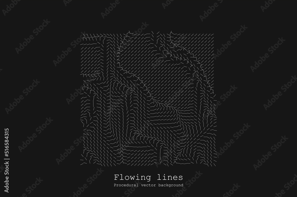 Poster abstract line matrix pattern. noise flow dynamic.