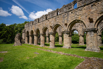 Fototapeta na wymiar The Impressive remains of Buildwas Abbey in Shropshire, England