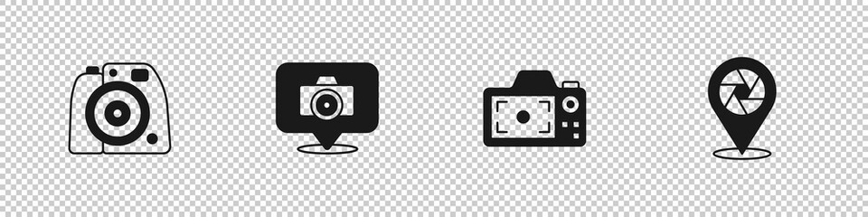 Set Photo camera, and Camera shutter icon. Vector