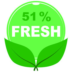 51% fresh fruits vector art illustration