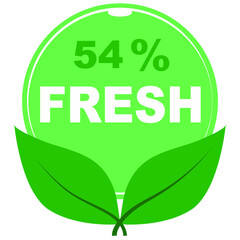 54% fresh fruits vector art illustration