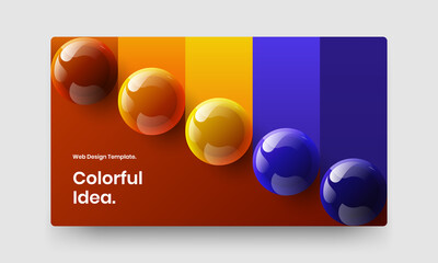 Clean realistic balls corporate cover template. Isolated company brochure design vector illustration.