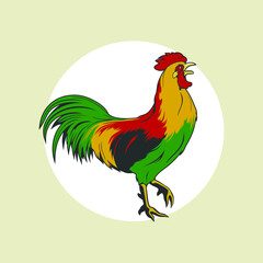 rooster on a white background rooster vector rooster logo