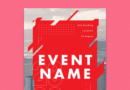 Bold Event Poster with Placeholder Background