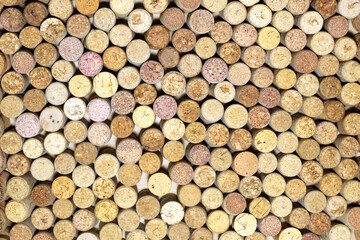 Abstract background of used wine corks