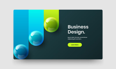 Multicolored realistic balls book cover concept. Vivid website vector design illustration.