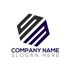 SM Letter Logo Design