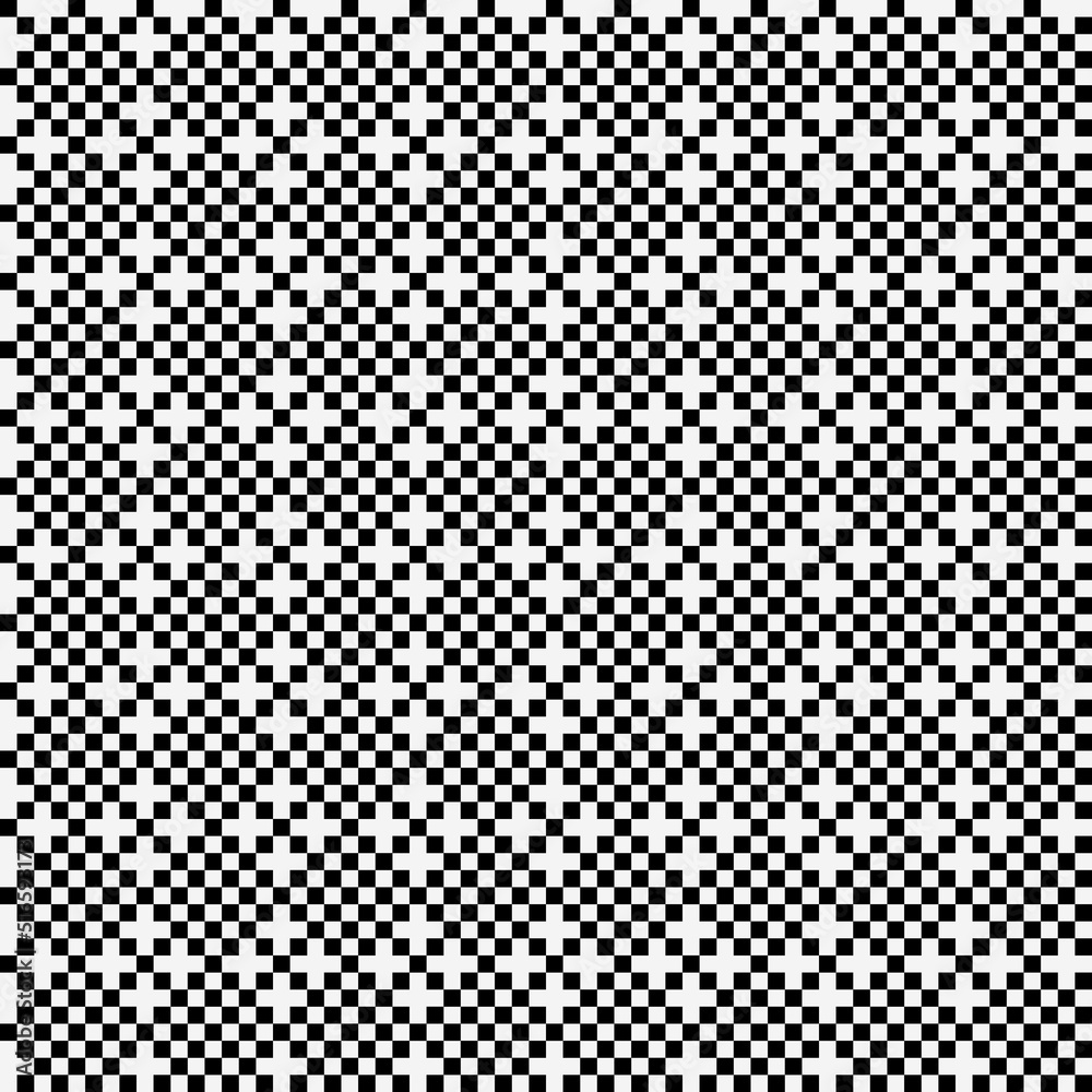 Leinwandbilder Pixel checker pattern. Vector chess pattern of small pixels.