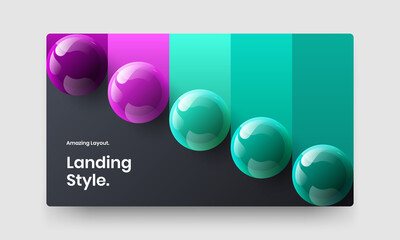 Multicolored presentation vector design concept. Simple realistic balls poster illustration.