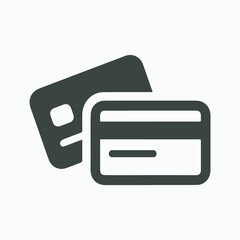 Fototapeta premium card icon vector isolated. bank card, credit debit card symbol.