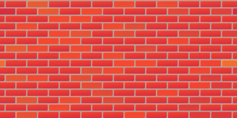 Brick wall seamless background. Brickwork facade surface. Bricks texture pattern.