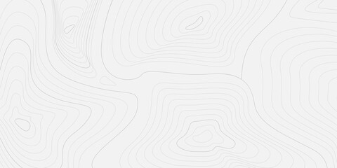 Topographic line wavy pattern, map contour outline curve background top view. © Zhenia