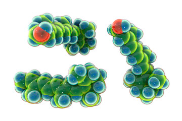 Molecular model of vitamin A, retinol