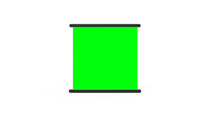 Blank City billboard stand green screen advertisement Banner for marketing Blank 3d rendering