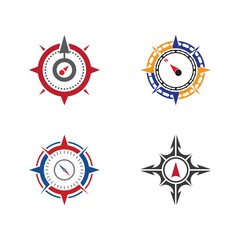 Compass logo template vector icon