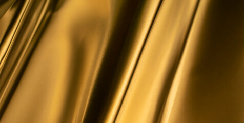 Naklejka premium yellow bent metal sheet with visible texture. background